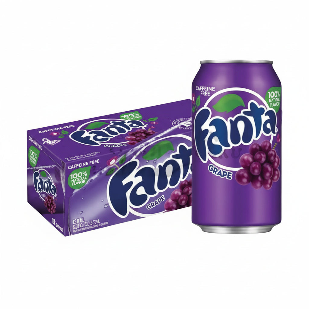 Fanta Grape Carbonated Drink - Carton (355ml x 12 cans)