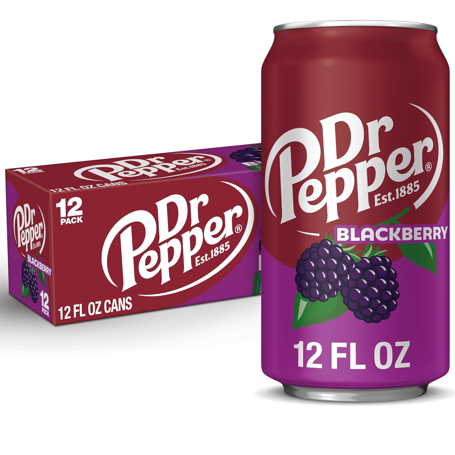 Dr. Pepper Blackberry Soda 355ml - Carton (12 cans)