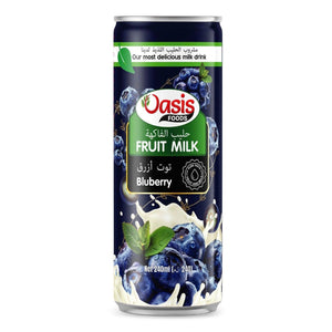 buy oasis blueberry fruit milk dubai - Oasis Fruit Milk Blueberry Flavor Juice 240ml canned drink