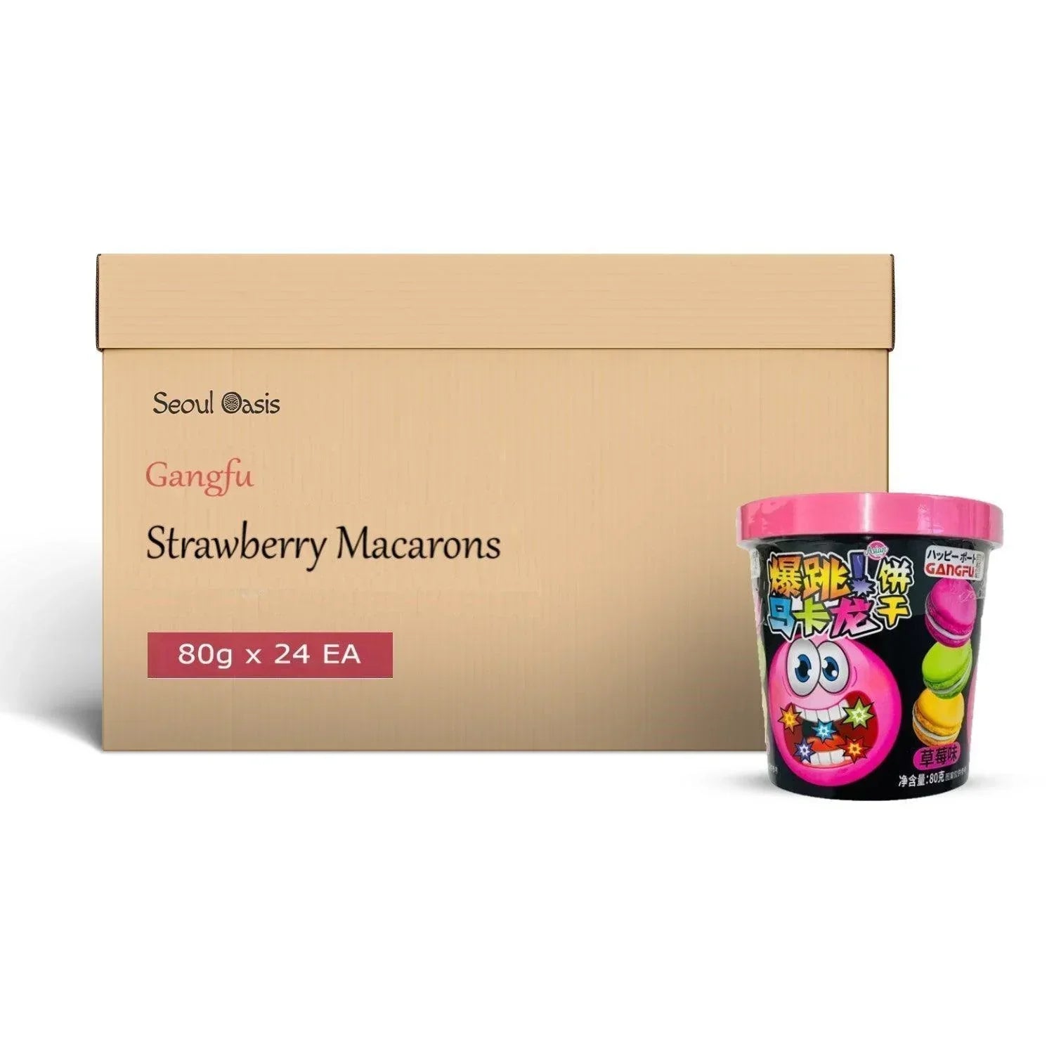 Gangfu Strawberry Flavored Macaron Biscuits - 1 Carton (24 cups) Gangfu gbuy-ae.myshopify.com gangfu-strawberry-flavored-macaron-biscuits-1-carton-24-cups