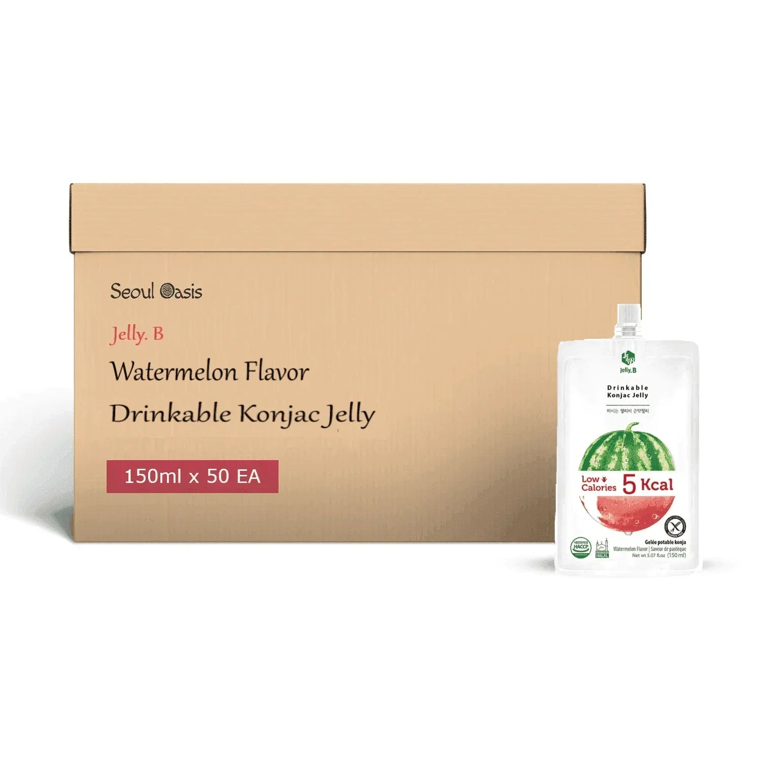 Jelly. B Watermelon Flavor Drinkable Konjac Jelly 150ml - 1 Carton (50 packs) Jelly. B gbuy-ae.myshopify.com jelly-b-watermelon-flavor-drinkable-konjac-jelly-150ml-1-carton-50-packs