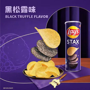 Lays Stax Black Truffle Flavor 90g - Single Can Lay's gbuy-ae.myshopify.com lays-stax-black-truffle-flavor-90g-single-can