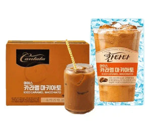 Lotte Cantata Iced Caramel Macchiato Coffee 230ml x 10 Packs (1 Outer)