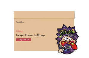 Striking Lollipop Grape Flavor 1 box (13.8g x 48 packs) - Seoul Oasis