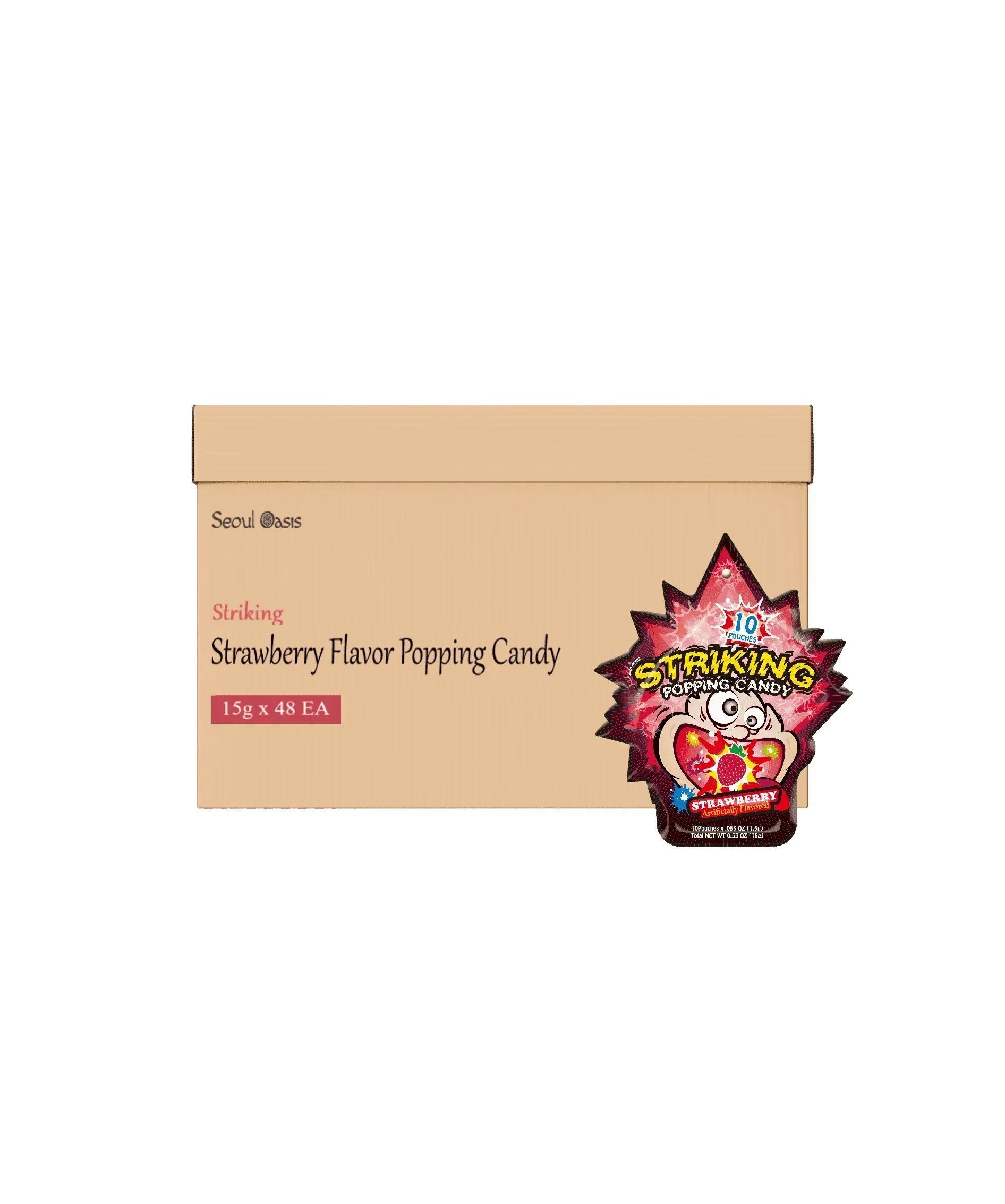 Striking Strawberry Flavored Popping Candy 15g - Seoul oasis