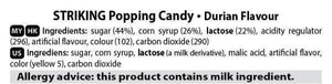 Striking Durian Flavored Popping Candy 15g - Carton of 48 packs  Striking   gbuy-ae.myshopify.com striking-durian-flavored-popping-candy-15g-carton-of-48-packs