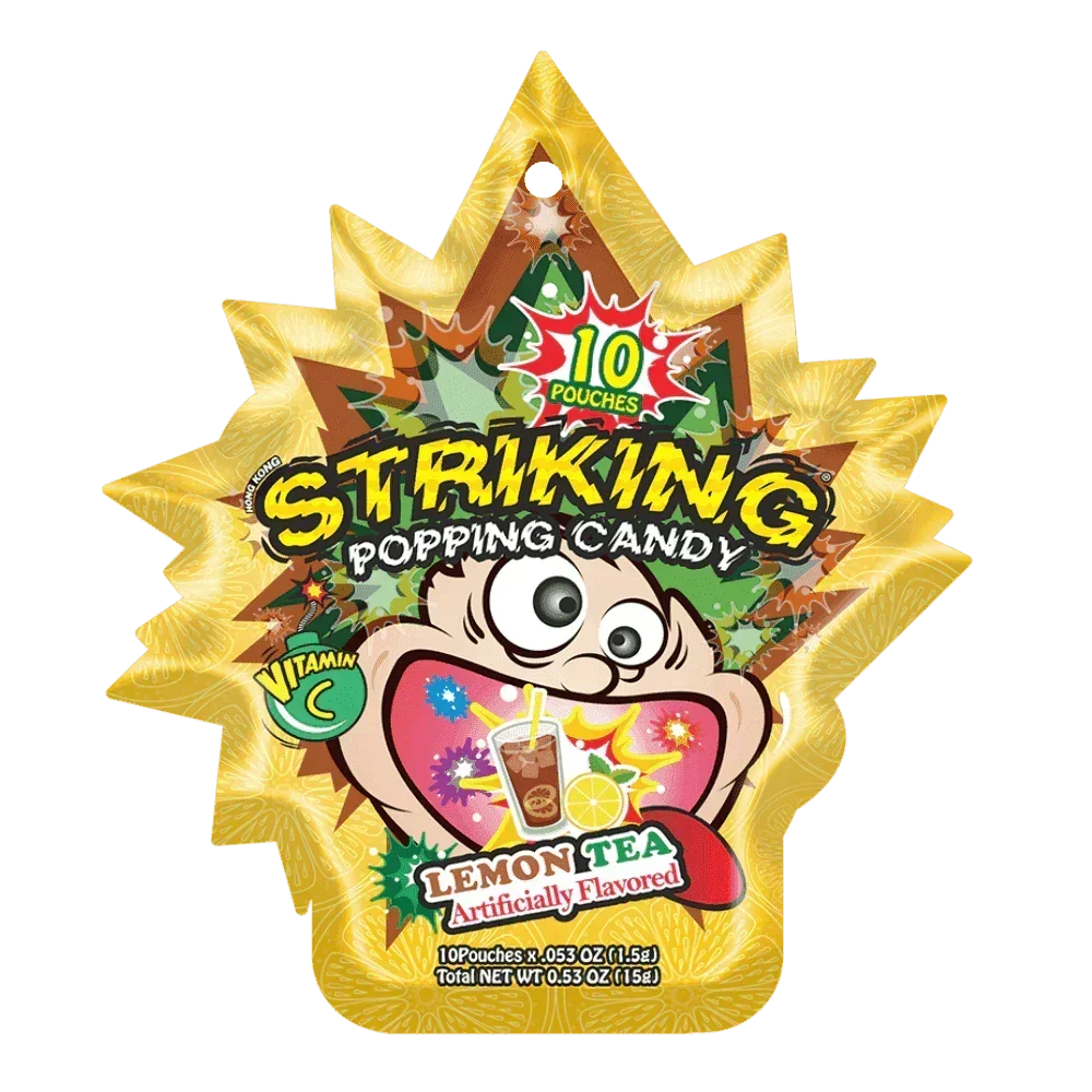 Striking Lemon Tea Flavored Popping Candy 15g - Carton of 48 packs Striking gbuy-ae.myshopify.com striking-lemon-tea-flavored-popping-candy-15g-carton-of-48-packs