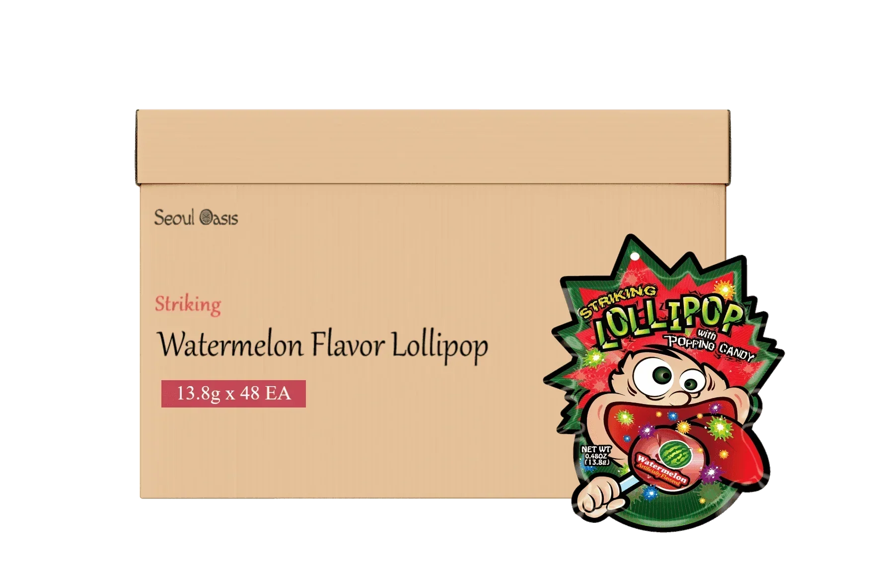 Striking Lollipop Watermelon Flavor - 1 box (13.8g x 48 packs) Striking gbuy-ae.myshopify.com striking-lollipop-watermelon-flavor-1-box-13-8g-48-packs