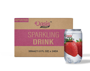 Buy Oasis Strawberry Sparkling Drink Carton Dubai | 24 Pack of Korean fizzy soda cans