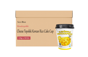 Wonderpokki Cheese Topokki Rice Cake - 1 carton (30 cups, 120g each)