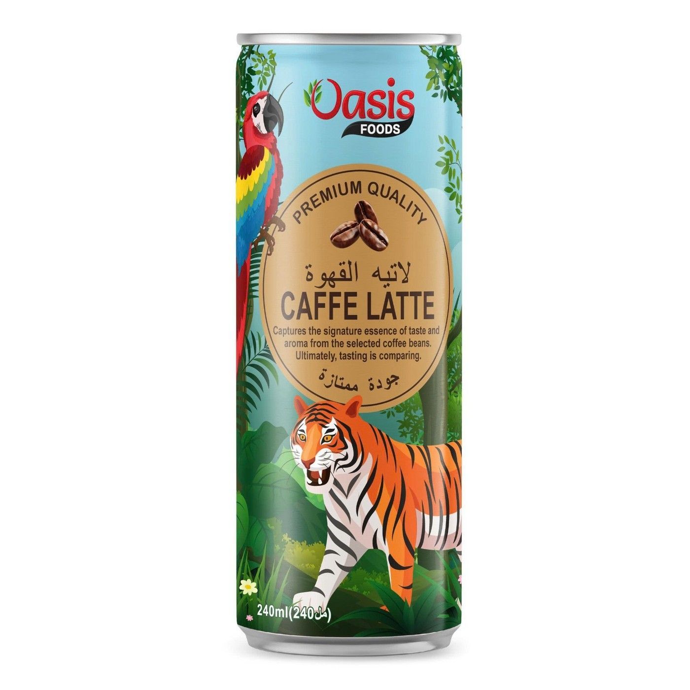 Buy Oasis Premium Caffe Latte Dubai - 240ml Korean canned coffee with cream texture