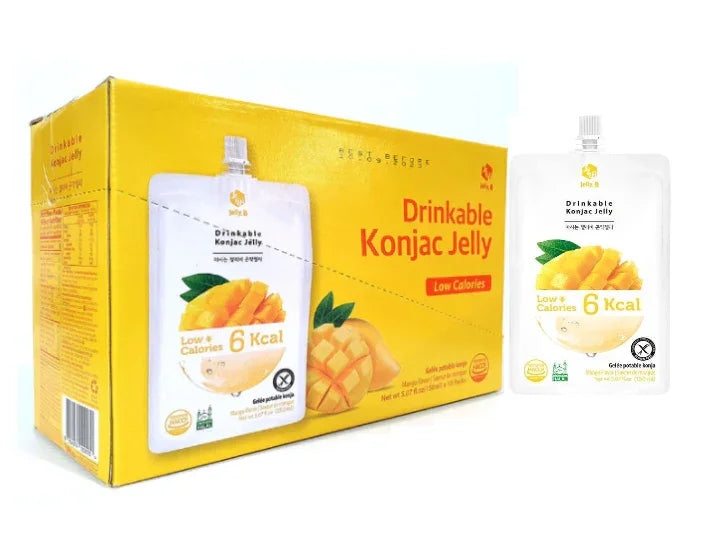 Jelly. B Mango Flavor Drinkable Konjac Jelly 150ml x 10 packs (1 outer)