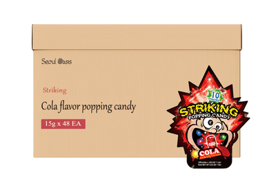 Striking Cola Flavored Popping Candy 15g - Carton of 48 packs - seouloasis.com - Seoul Oasis