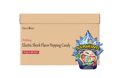 Striking Electric Shock Flavored Popping Candy 15g - Carton of 48 packs - seouloasis.com - Seoul Oasis