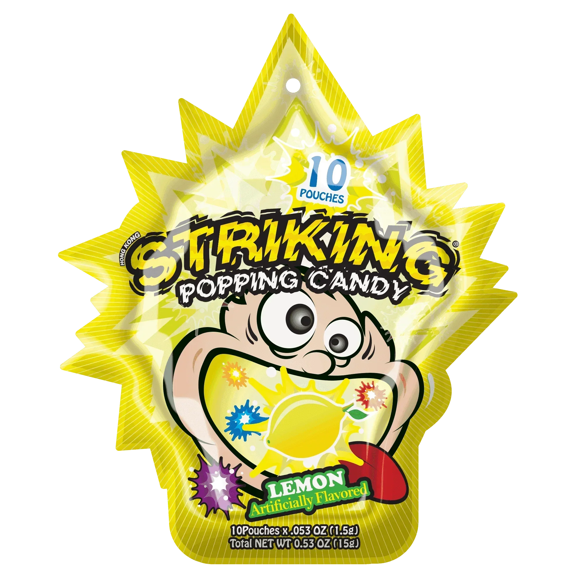 Striking Lemon Flavored Popping Candy 15g - Carton of 48 packs - seouloasis.com - Seoul Oasis