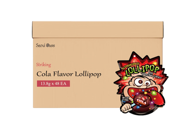 Striking Lollipop Cola Flavor - 1 box (13.8g x 48 packs) - seouloasis.com - Seoul Oasis