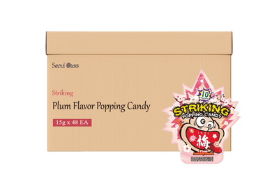 Striking Plum Flavored Popping Candy 15g - Carton of 48 packs - seouloasis.com - Seoul Oasis
