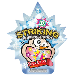 Striking Soda Drink Flavored Popping Candy 15g - Carton of 48 packs - seouloasis.com - Seoul Oasis