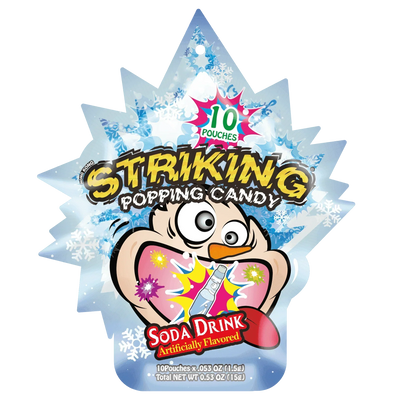 Striking Soda Drink Flavored Popping Candy 15g - Carton of 48 packs - seouloasis.com - Seoul Oasis