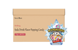 Striking Soda Drink Flavored Popping Candy 15g - Carton of 48 packs - seouloasis.com - Seoul Oasis
