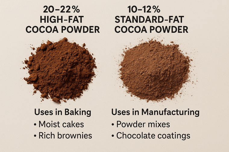 High-Fat vs Standard-Fat Cocoa Powder: A Guide for Bakeries and Manufacturers