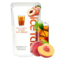 Ice talk peach tea drink at seoul oasis.