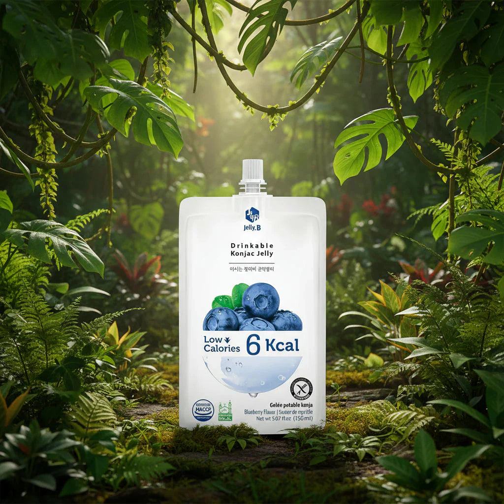Refresh Your Day with Jelly B Blueberry Flavor Drinkable Konjac Jelly!