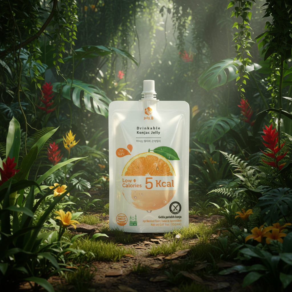 Jelly. B Drinkable Konjac Jelly – Mandarin Flavor: Zesty, Fruity & Refreshing