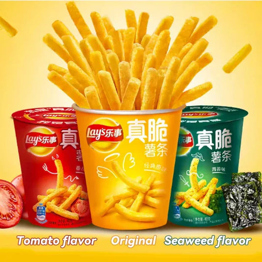 Crispy Perfection in Every Bite: Korean Lay’s French Fries Cup in Original, Tomato & Seaweed Flavors