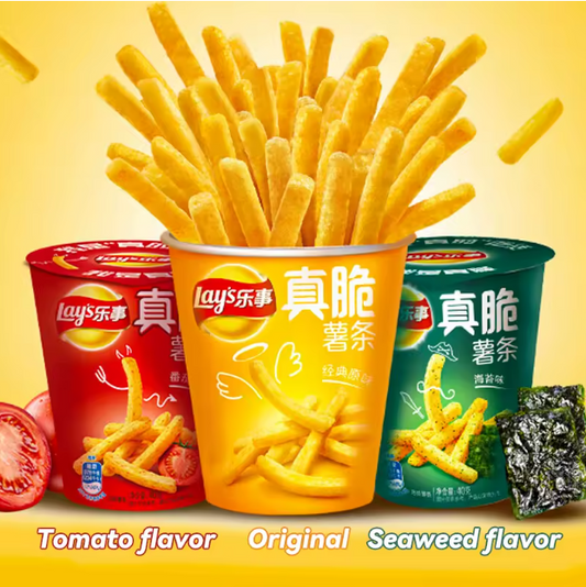 Crispy Perfection in Every Bite: Korean Lay’s French Fries Cup in Original, Tomato & Seaweed Flavors