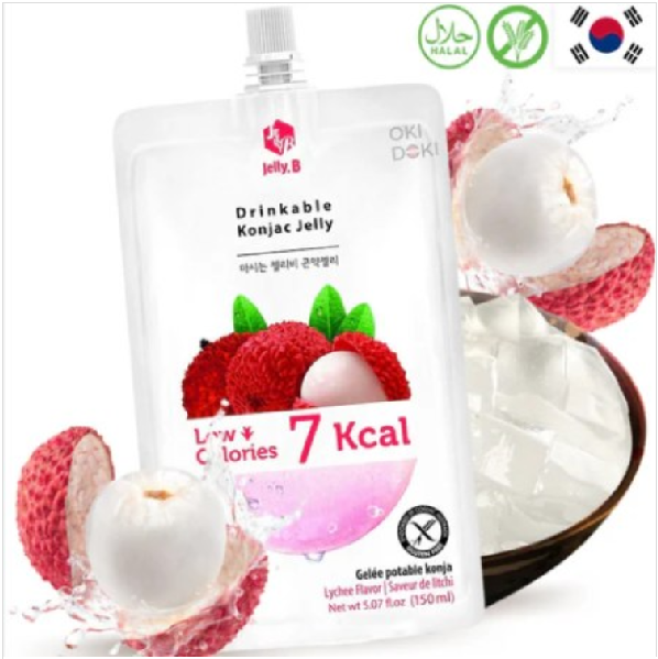 Jelly.B Drinkable Konjac Jelly Lychee Flavor – A Refreshing Guilt-Free Snack for Every Day