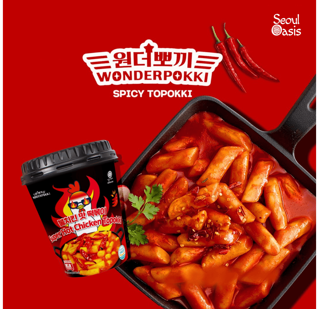 Ignite Your Taste Buds with Wonderpokki Super Hot Chicken Topokki – A Fiery Korean Delight in Every Bite!