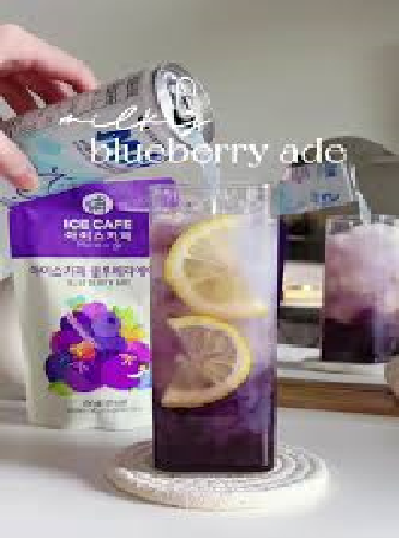 Chill, Sip, and Refresh – Ice Café Blueberry Ade 190ml: A Sweet Burst of Korean Freshness