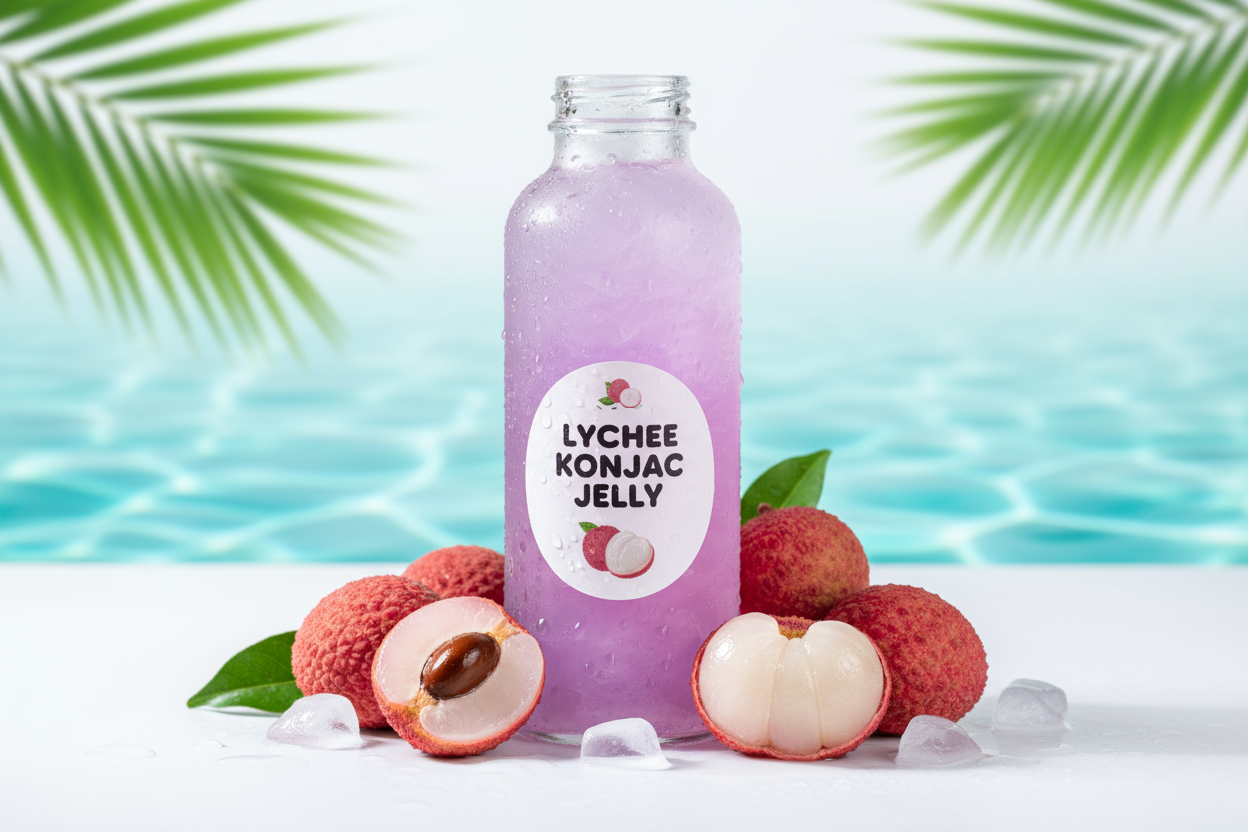 Jelly. B Drinkable Konjac Jelly  Lychee Flavor: Exotic, Sweet Refreshing