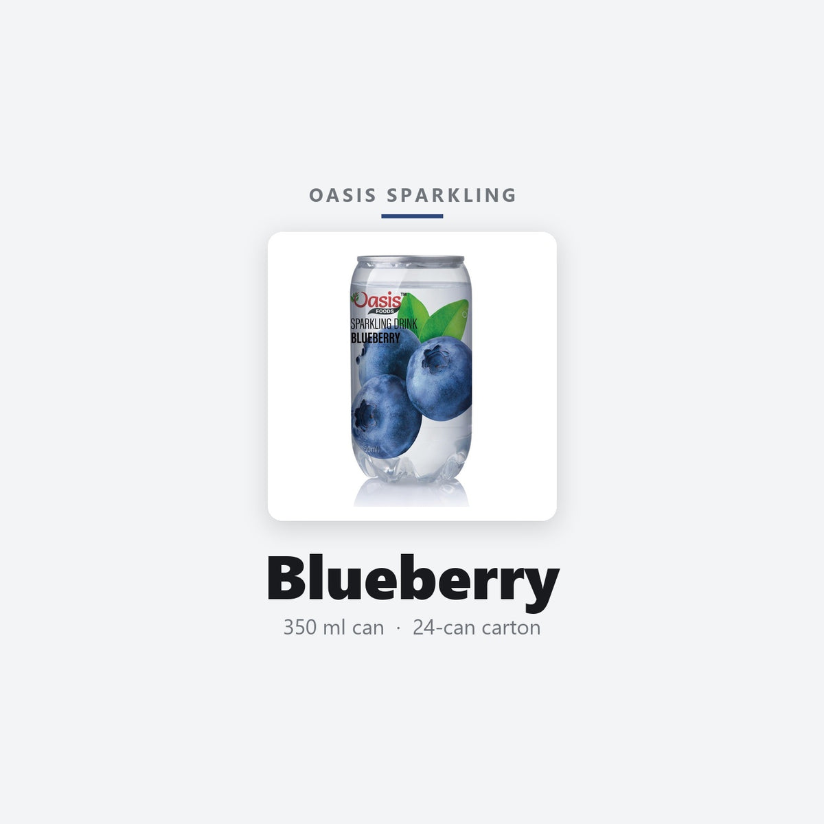 Oasis Blueberry Sparkling Drink 350ml can