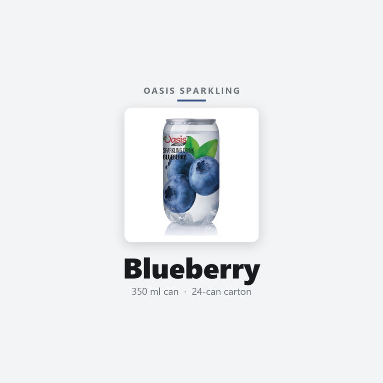 Oasis Blueberry Sparkling Drink 350ml can