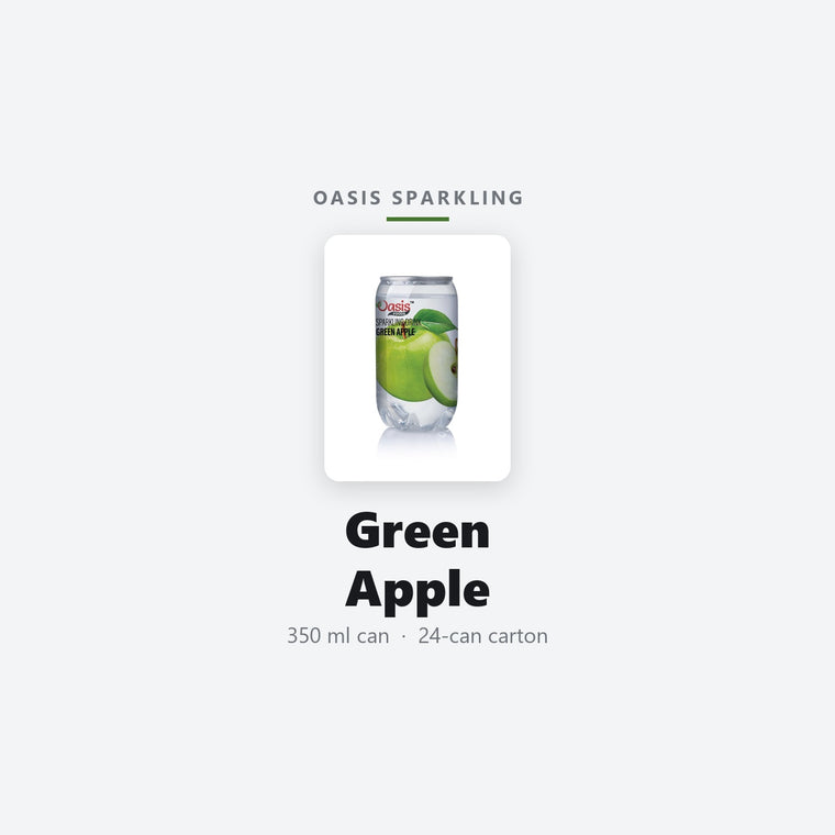 Oasis Green Apple Sparkling Drink 350ml can