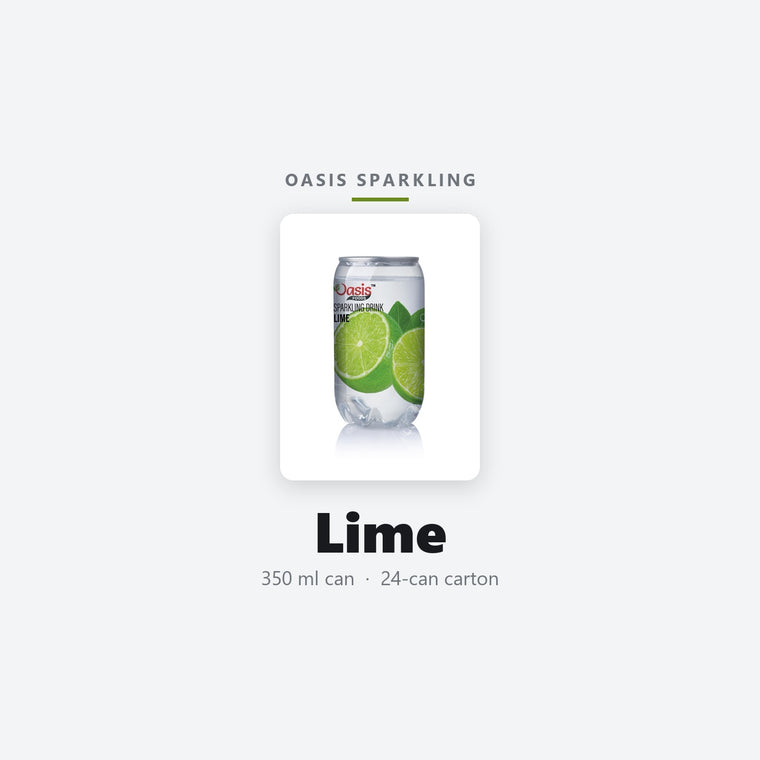 Oasis Lime Sparkling Drink 350ml can