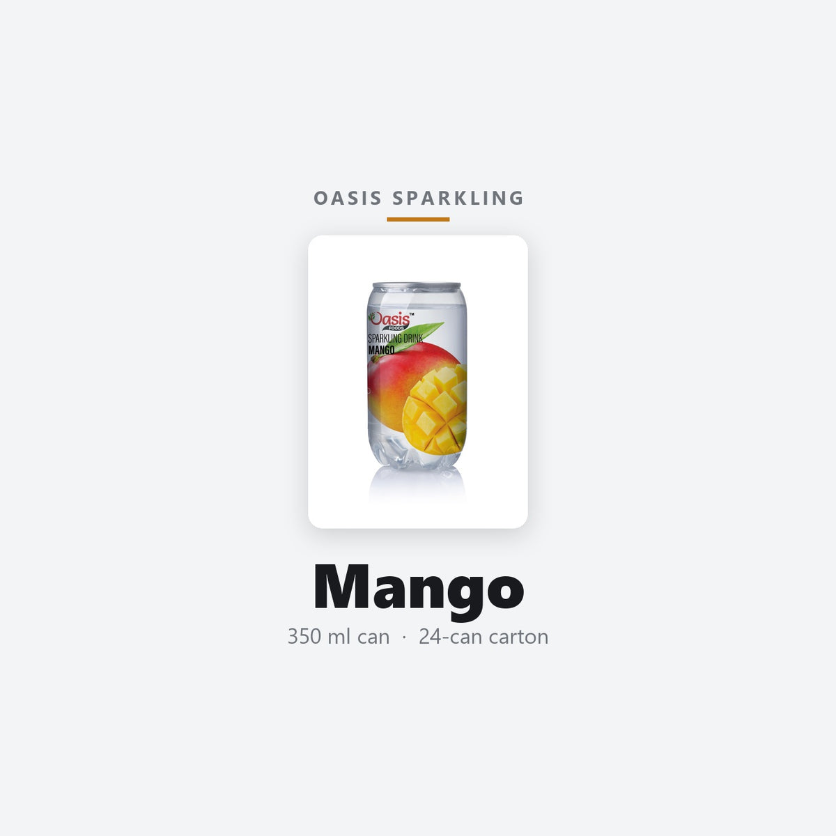 Oasis Mango Sparkling Drink 350ml can