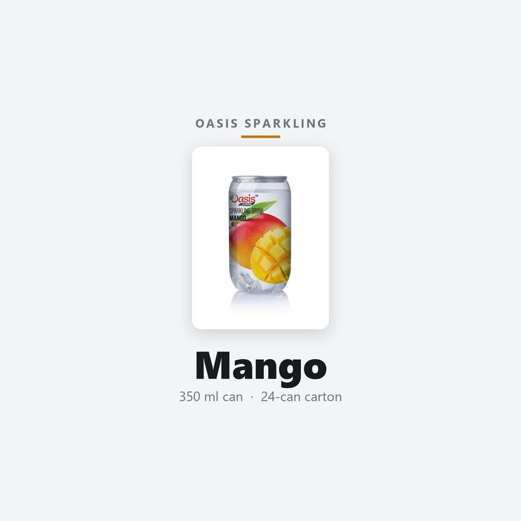 Oasis Mango Sparkling Drink 350ml can