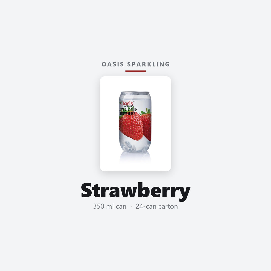 Oasis Strawberry Sparkling Drink 350ml can