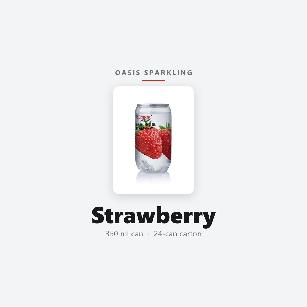 Oasis Strawberry Sparkling Drink 350ml can