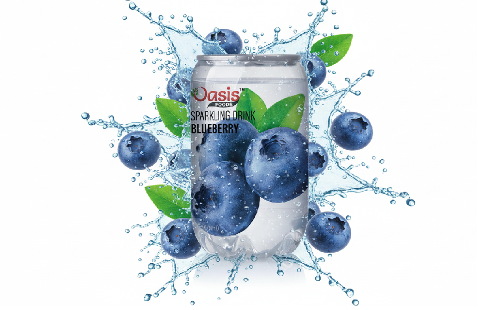Experience the Sparkle: Oasis Foods Blueberry Sparkling Drink 350ml for Everyday Refreshment