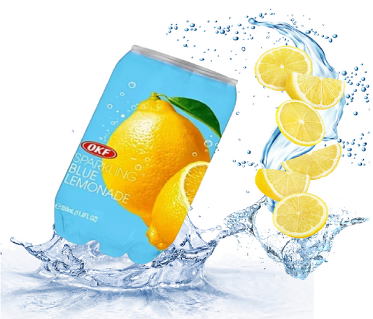 Sparkling Refreshment with a Twist: OKF Blue Lemonade Sparkling Drink 350ml Can