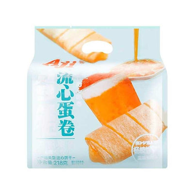 AJI Lava Egg Roll Mango Sago Flavored Wafer - 218g Pack