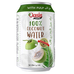Oasis Coconut Water with Pulp 330ml: Refreshing drink for hydration in Dubai UAE.