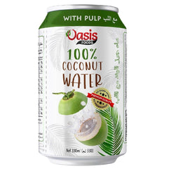 Oasis Coconut Water with Pulp 330ml: Refreshing Korean drink for hydration in Dubai UAE.