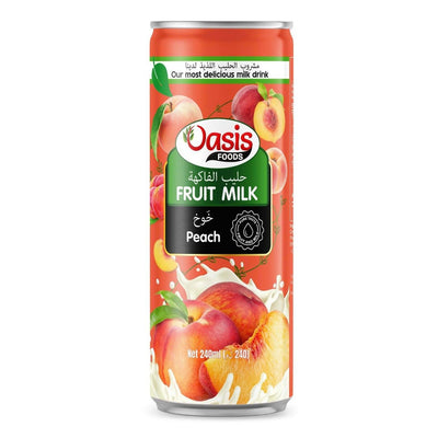 Oasis Fruit Milk Peach Flavor Juice UAE, refreshing creamy Korean beverage in Dubai for kids snacks.
