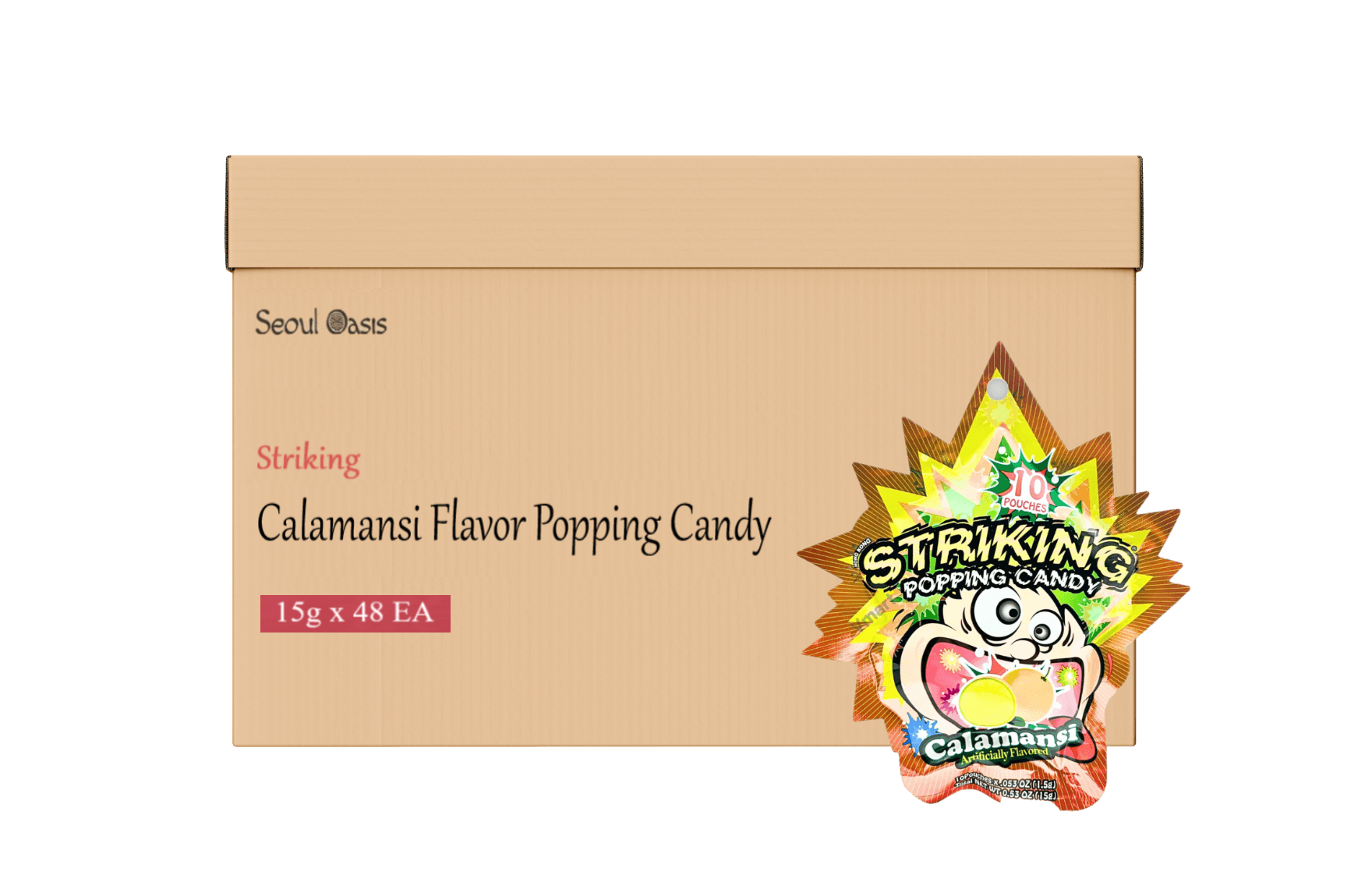 Striking Calamansi Flavored Popping Candy 15g - Carton of 48 packs