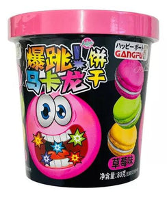 Gangfu Macaron Biscuits Strawberry Flavor - 80g